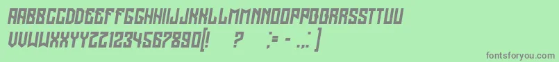 RegensburggrungedItalic Font – Gray Fonts on Green Background