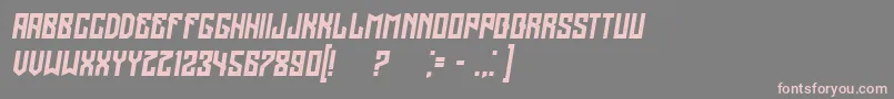 RegensburggrungedItalic Font – Pink Fonts on Gray Background