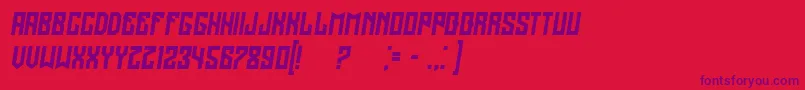 RegensburggrungedItalic Font – Purple Fonts on Red Background