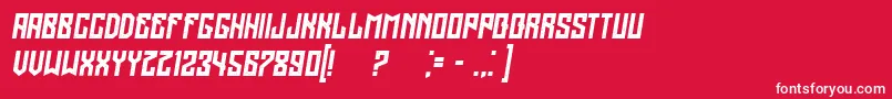 RegensburggrungedItalic Font – White Fonts on Red Background