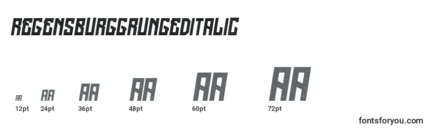 RegensburggrungedItalic Font Sizes