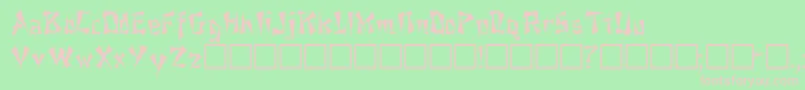 NixonRegular Font – Pink Fonts on Green Background