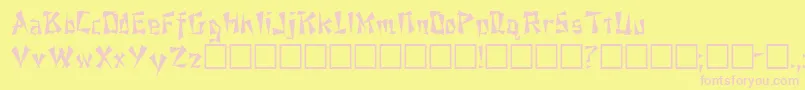 NixonRegular Font – Pink Fonts on Yellow Background