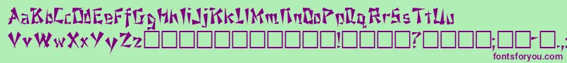 NixonRegular Font – Purple Fonts on Green Background