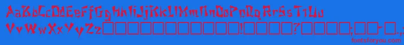 NixonRegular Font – Red Fonts on Blue Background