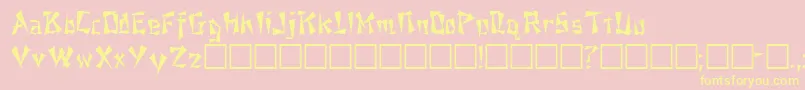 NixonRegular Font – Yellow Fonts on Pink Background