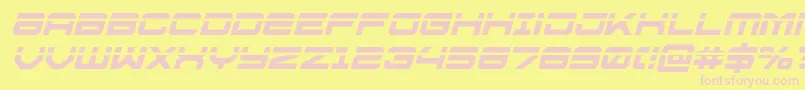 Ussdallaslaserital Font – Pink Fonts on Yellow Background
