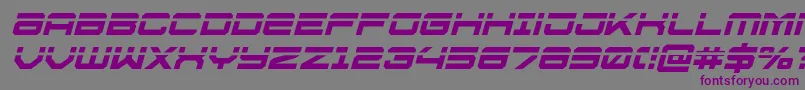 Шрифт Ussdallaslaserital – фиолетовые шрифты на сером фоне