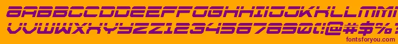 Шрифт Ussdallaslaserital – фиолетовые шрифты на оранжевом фоне