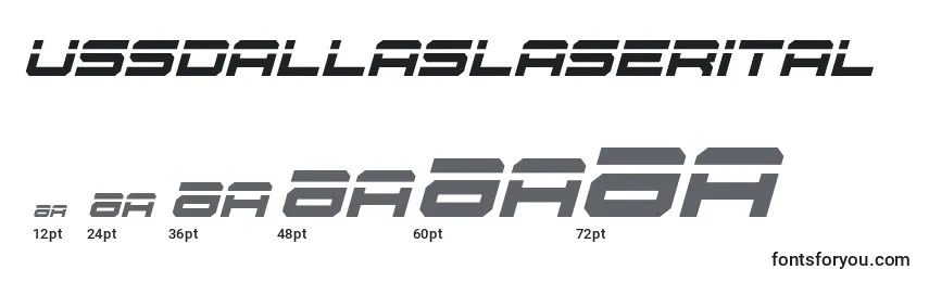Размеры шрифта Ussdallaslaserital