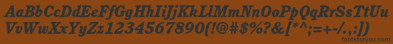 CushingstdHeavyitalic Font – Black Fonts on Brown Background