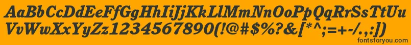 CushingstdHeavyitalic Font – Black Fonts on Orange Background