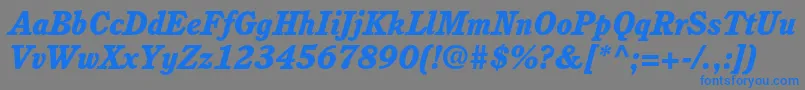 fuente CushingstdHeavyitalic – Fuentes Azules Sobre Fondo Gris