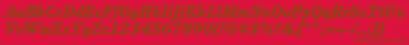 CushingstdHeavyitalic Font – Brown Fonts on Red Background