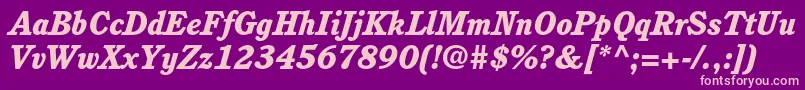 CushingstdHeavyitalic Font – Pink Fonts on Purple Background