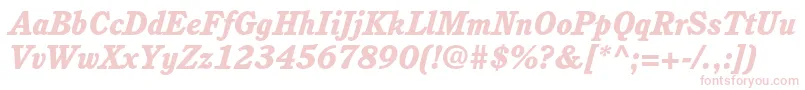 CushingstdHeavyitalic Font – Pink Fonts on White Background