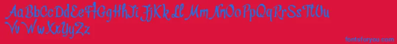 Divatdemo Font – Blue Fonts on Red Background