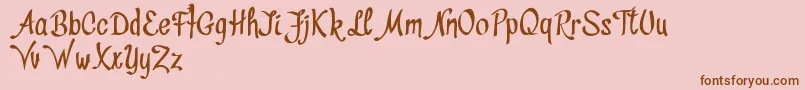 Divatdemo Font – Brown Fonts on Pink Background