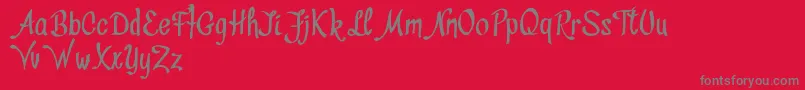 Divatdemo Font – Gray Fonts on Red Background