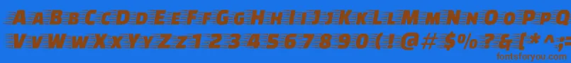 FasteroneRegular Font – Brown Fonts on Blue Background