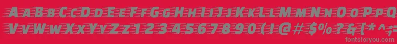 FasteroneRegular Font – Gray Fonts on Red Background