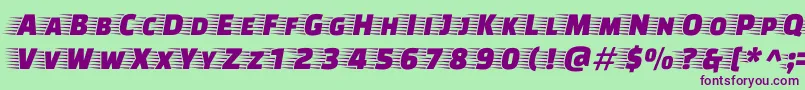 FasteroneRegular Font – Purple Fonts on Green Background