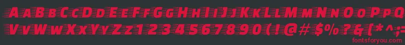 FasteroneRegular Font – Red Fonts on Black Background