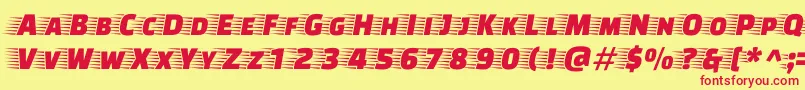 FasteroneRegular Font – Red Fonts on Yellow Background