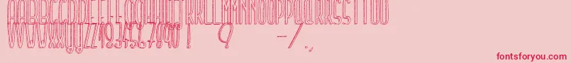 TellMeASecret-Schriftart – Rote Schriften auf rosa Hintergrund