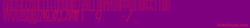 TellMeASecret-Schriftart – Rote Schriften auf violettem Hintergrund