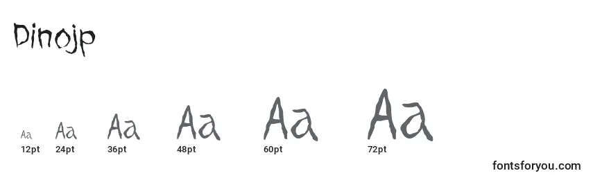 Размеры шрифта Dinojp