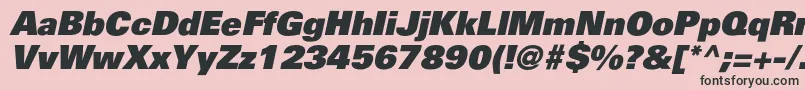フォントPartnerblackItalic – ピンクの背景に黒い文字