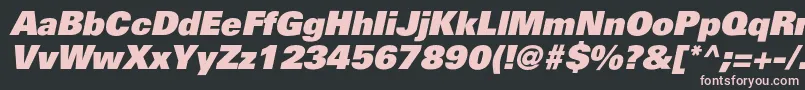 フォントPartnerblackItalic – 黒い背景にピンクのフォント