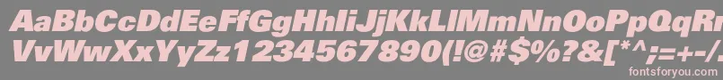 PartnerblackItalic-fontti – vaaleanpunaiset fontit harmaalla taustalla