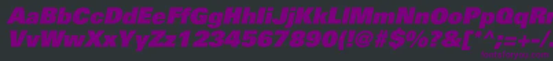 PartnerblackItalic Font – Purple Fonts on Black Background