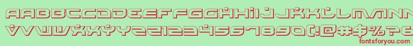 Battlefieldv43D Font – Red Fonts on Green Background