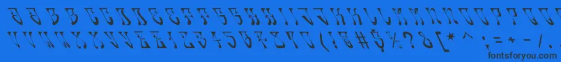 Oldskool Font – Black Fonts on Blue Background