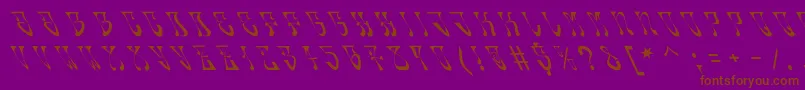 Oldskool Font – Brown Fonts on Purple Background