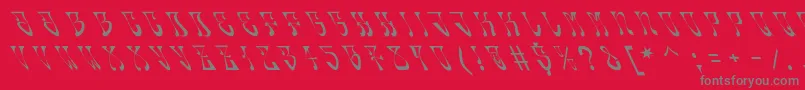 Oldskool Font – Gray Fonts on Red Background