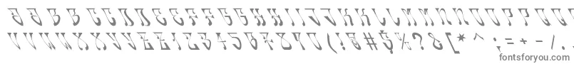 フォントOldskool – 白い背景に灰色の文字