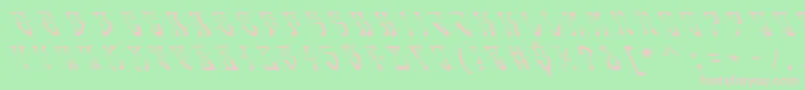 Oldskool Font – Pink Fonts on Green Background