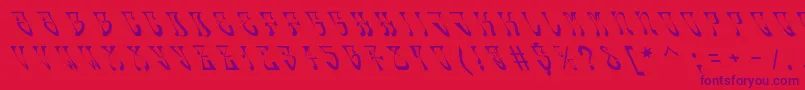 Oldskool Font – Purple Fonts on Red Background