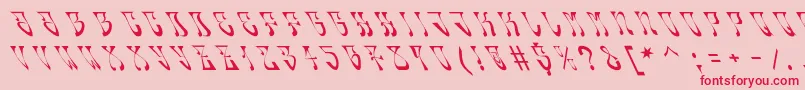 Oldskool Font – Red Fonts on Pink Background