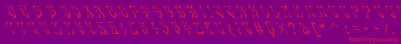 Oldskool Font – Red Fonts on Purple Background