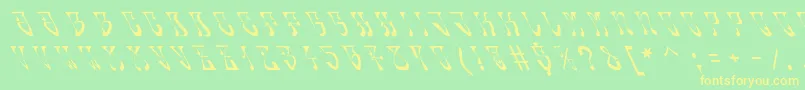 Oldskool Font – Yellow Fonts on Green Background