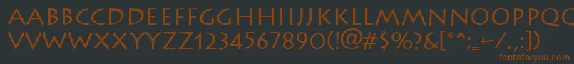 Lithograph Font – Brown Fonts on Black Background
