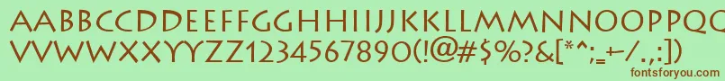 Lithograph Font – Brown Fonts on Green Background