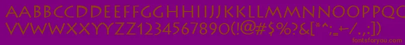 Lithograph Font – Brown Fonts on Purple Background