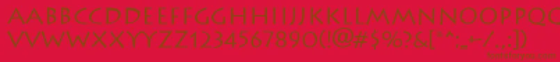 Lithograph Font – Brown Fonts on Red Background