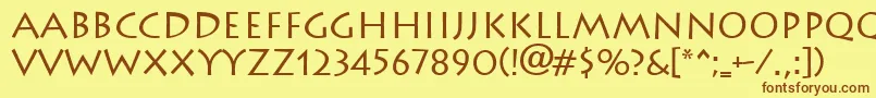 Lithograph Font – Brown Fonts on Yellow Background